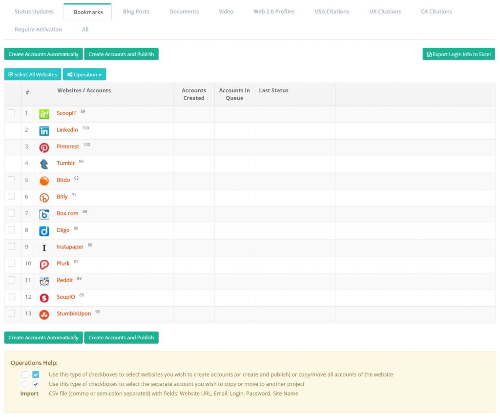 Ranksnap Bookmarks Sites